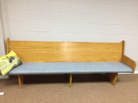 Church pew/wooden bench  $100  8 foot long with cushion.
