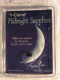 1 Ct Sophia Fiori MIDNIGHT BLUE SAPPHIRE GEMSTONE-Appraised $100