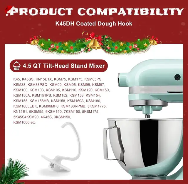 NEW - KitchenAid Mixer Dough Hook Attachment (4.5 QT) in Processors, Blenders & Juicers in City of Toronto - Image 3