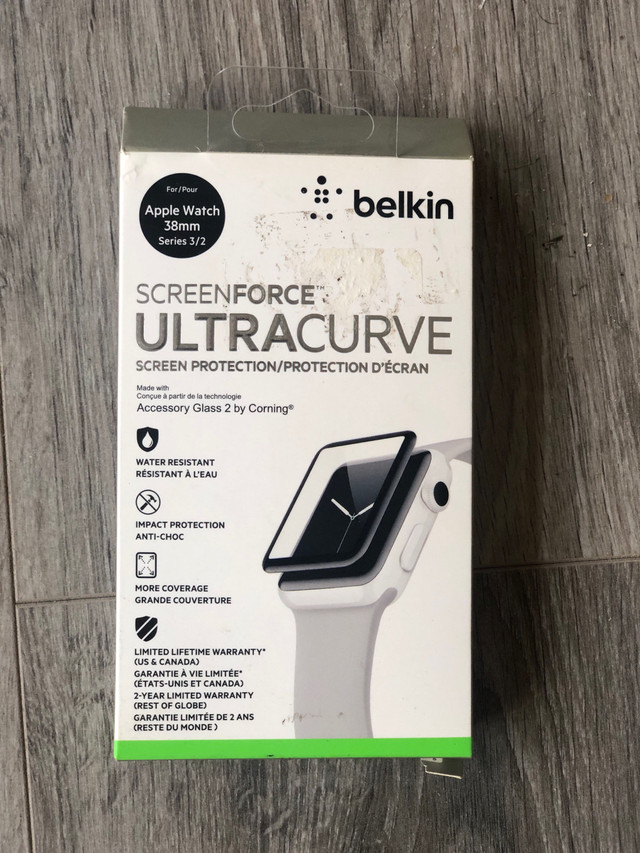 Belkin Screenforce UltraCurve Apple Watch Screen Protector 38mm  in Other in Hamilton