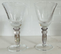 Wine glass - Art Glass Hand blown -Set of 2