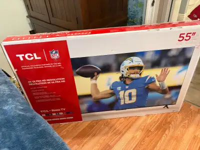 TCL 55”high definition TV, View more