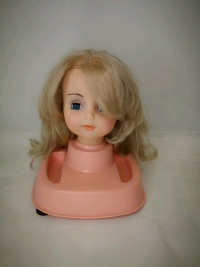 Vintage 70s Nicole Hairstyling Toys Doll Head Made by Reliable