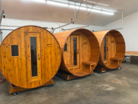 Deluxe Cedar Barrel Saunas by Smart Saunas