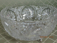 Pinwheel Crystal Footed Bowl