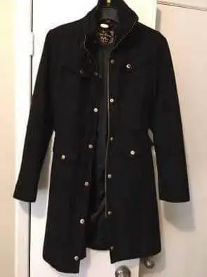 Guess Jeans lined wool long coat $150 Small black, View more