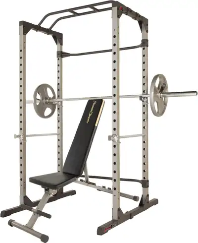 Home Gym Squat Rack Power Cage + Bench + Bar (See Pictures!), View more