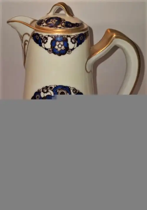 RARE Limoges Haviland Art Deco Gilt Cobalt Floral Chocolate Pot! in Arts & Collectibles in London - Image 11