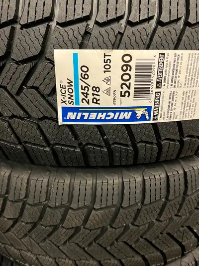 New pair 245 60 18 Michelin xice snow winter tires. Tires are brand new never been mounted or used a...