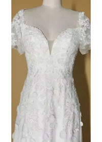 Azazie Vivienne Floral Wedding Dress - Sz 02