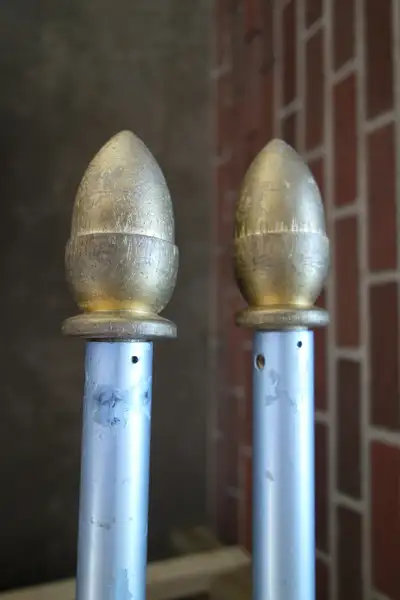 FLAG ONE-PIECE METAL POLE. SIZE IS 7 FEET LONG x 3/4 INCHES THICK. THE PRICE FOR ONE FLAGPOLE IS $10...