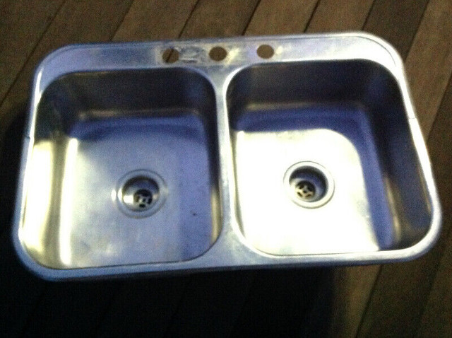 Kitchen Double S/S sink w/drains- 30.5" W x 20.5"D x 7" in Other in Oakville / Halton Region