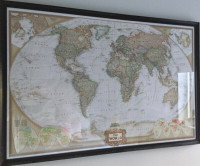 Map of the World Framed