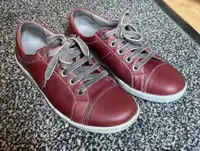 Josef Seibel Burgundy Leather Sneakers - Casual Shoes 37 / 6.5