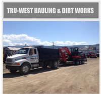 Dump truck,  excavator services and Big block retaining walls 