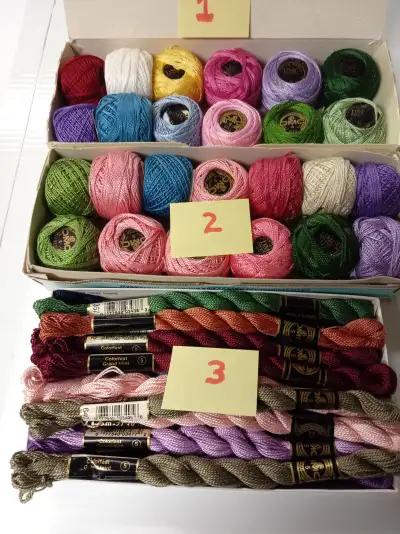 DMC Cotton Perle & wool embroidery yarns, printed canvas, View more