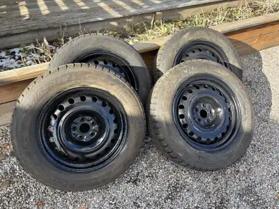 Cleaned up rims for this winter then bought a new car and they do not fit. Lots of wear left on them...