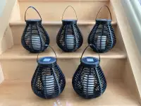Solar Powered Basket Lanterns with LED Candle (5)