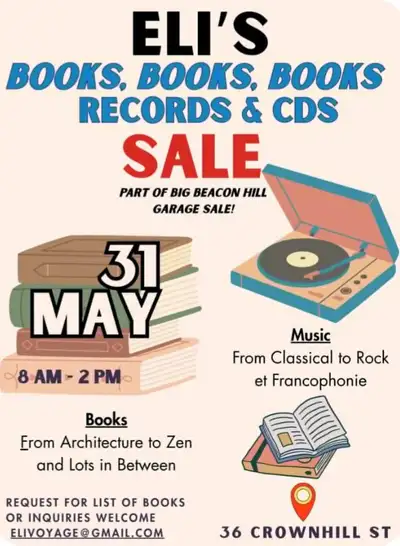 Part of the Big Beacon Hill Garage sale, a multi-household garage sale in Beacon Hill north and sout...