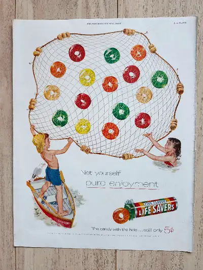 LIFE SAVERS Original 1955 Magazine Ad, View more