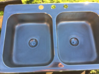 EVIER DOUBLE EVIER SIMPLE ACIER INOXIDABLE STAINLESS STEEL SINK