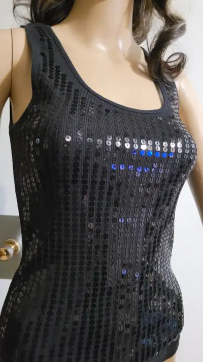 3 Stampede Sparkly sequin tank tops, View more