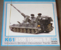 Accurate Armor K61 British Howitzer AS90 155mm SPG Hobby Kit