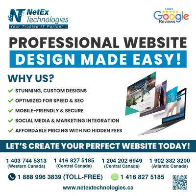 Stand out online with custom website design services tailored to your brand and goals. We create mod...