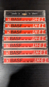 8x BASF cassette tapes LH-EI 90 minutes
