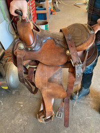 Wide western saddle for sale
