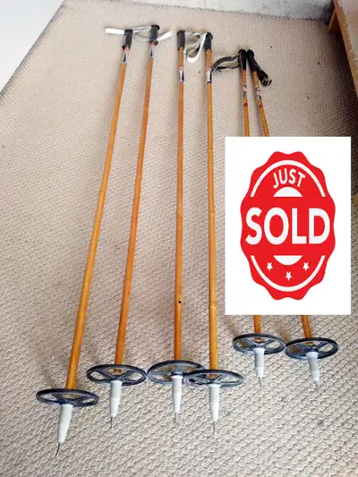 Vintage Norwegian Bamboo Ski Poles, View more