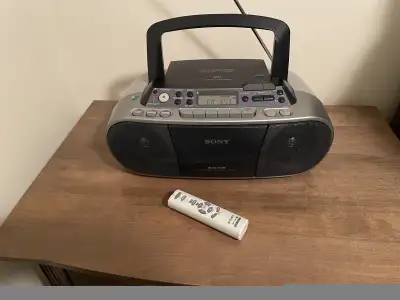 Sony Portable CD Radio Cassette-Corder with remote., View more