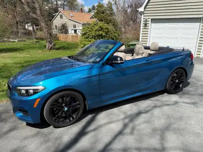 2020 BMW M240i xDrive Convertible – Very rare Long Beach Blue Metallic/Oyster leather – only 66k kms...