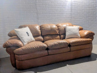 Free Delivery / Three Seater Faux Leather Sofa