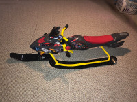 Winter Snow Racer Ski Sled w/ Steering & Brakes