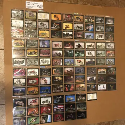 This is Series I Cards #1 to #100 Full Set of 100 Lots of Old and Rare Harley's Pictured with Descri...