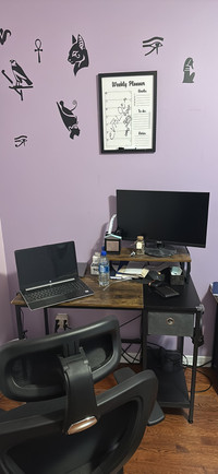 39” computer desk with drawers and monitor shelf 