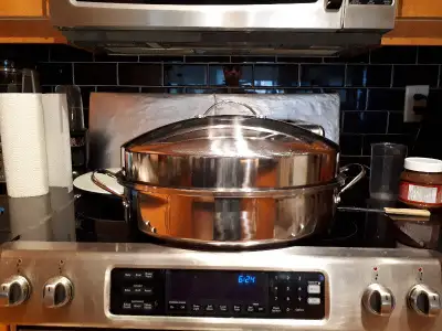Oval Stainless Steel Roasting Pan with rack, View more