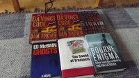5 HARDCOVER BOOKS BUNDLE;DAN BROWN,JOHN MORTIMER,DEL TORO