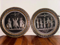 Vintage Ghalamzani Persian Engraved Copper Plates 