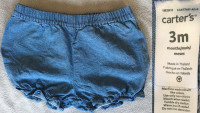 Carter's 0-3M Baby Girl Shorts