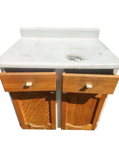 Vintage Kitchen Cabinet cupboard counter storage drawers. Offer?, View more