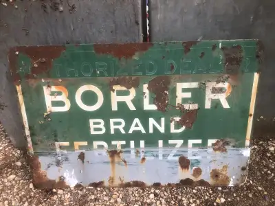 Vintage Border Fertilizer Advertising Sign, View more
