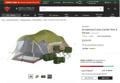 New Price *** 8-person tent - Tente 8 personnes, View more