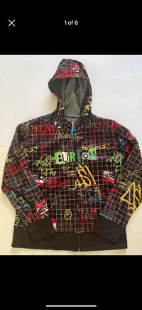 Burton Dryride  Kids Boys XL 14/16 Spring Hoodie Coat Jacket