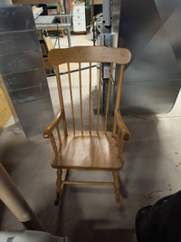 Wood rocking chair @ swivel barstool 