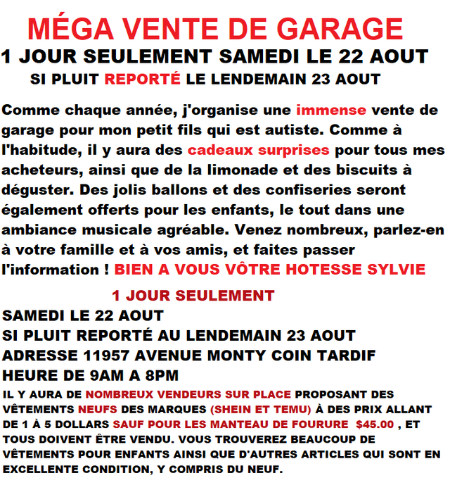 MEGA GARAGE SALE