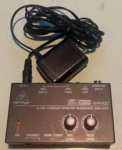 Behringer MA400 Ultra-Compact Monitor Headphone Amplifier for sale. I bought this for a cheap way to...
