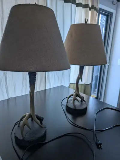 Cabela's deer antler lamps great for the cottage trailer etc