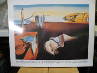 Salvador Dali Print on 20 by 16 inch Plaque.Excellent Condition